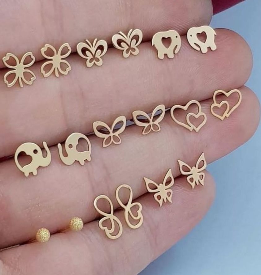 گوشواره ميخى طلا ١٨ عيار